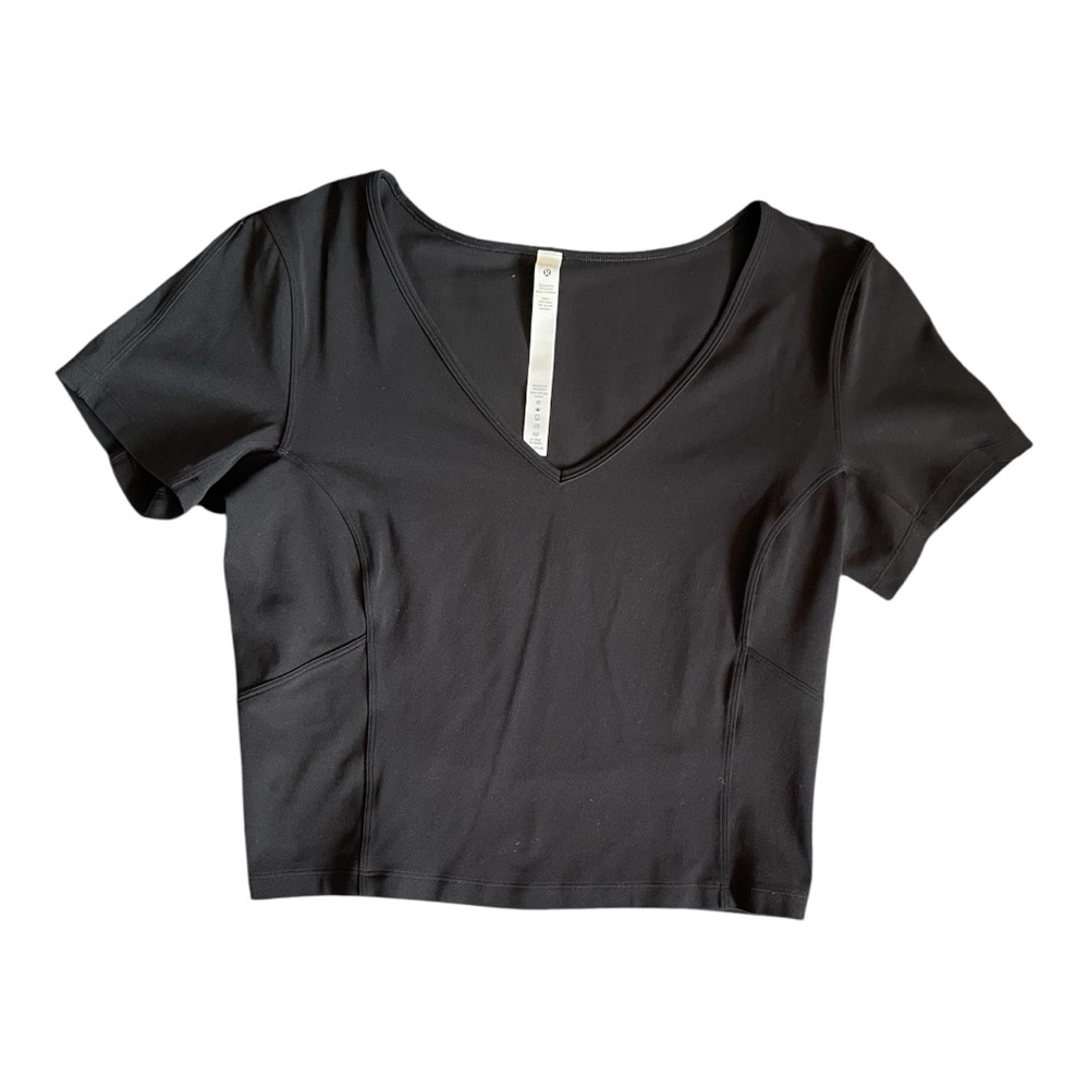 lululemon athletica Black V‑Neck Crop Top